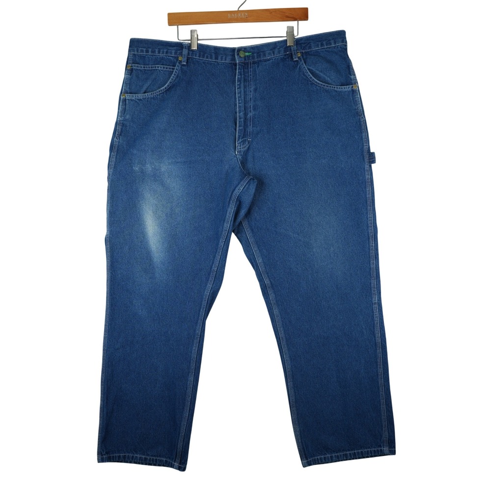 Liberty Overalls Jeans‎ Mens 44x32 Blue Denim Carpenter Utility Workwear Cotton